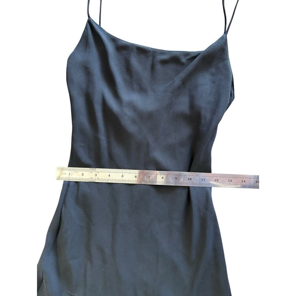 Y2K Geary Roark Kamisato Black Spaghetti Maxi Slip Dress Gown Whimsigoth Grunge - Picture 5 of 11